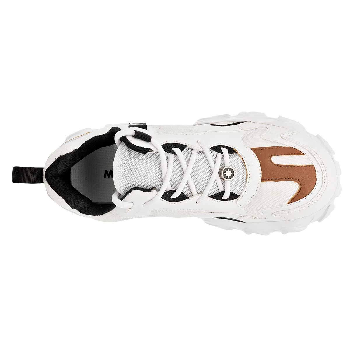 Tenis tipo deportivo Exterior Sintético Color Blanco Camel Para Mujer De Moramora