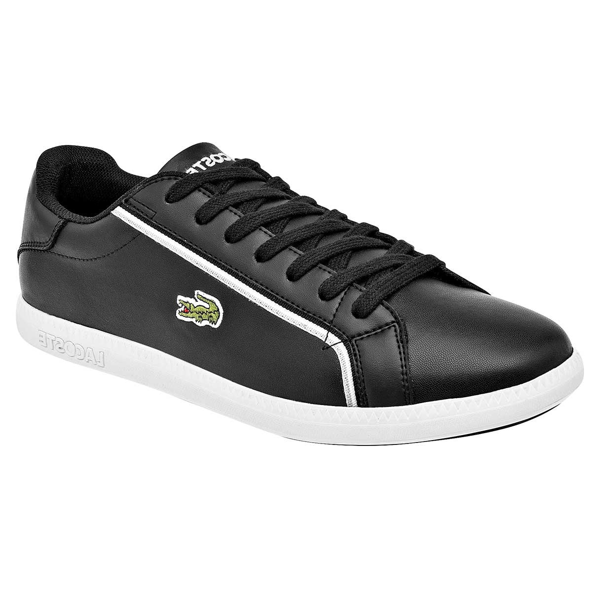 Tenis 37SMA0022MX-02H Para Hombre Color Negro De Lacoste