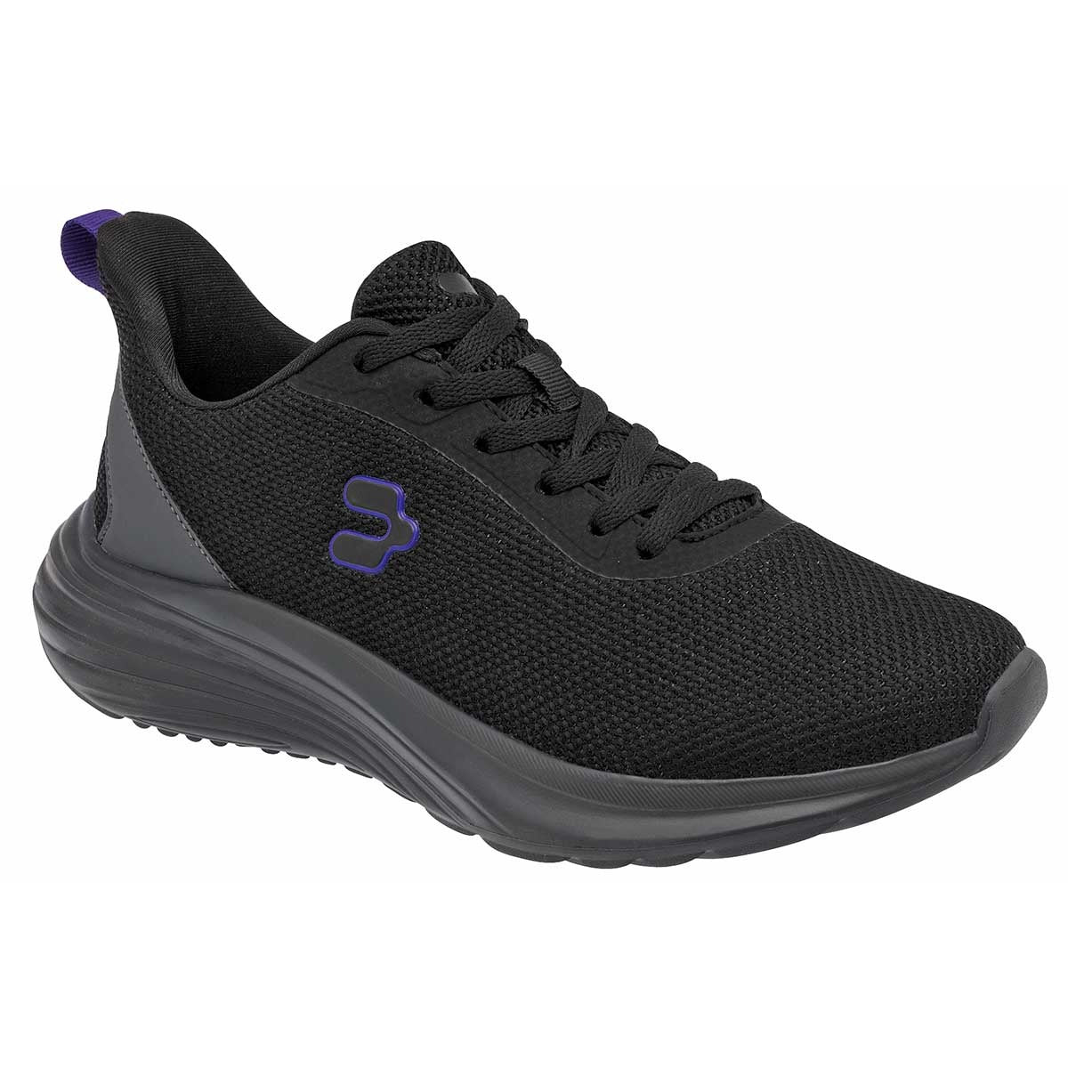 Tenis tipo deportivo Exterior Textil Color Negro Con Gris Para Mujer De Charly