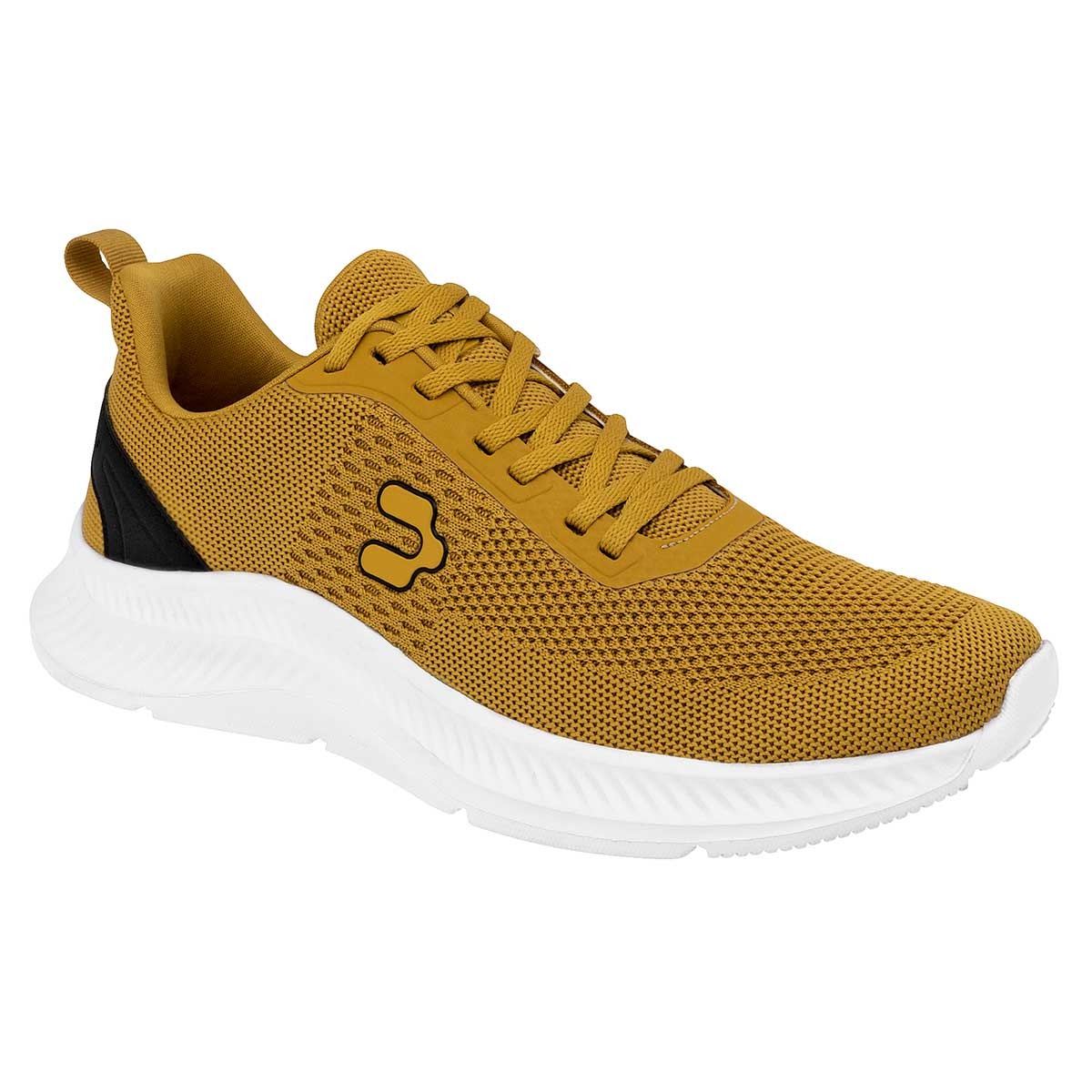 Tenis para Entrenamiento Exterior Textil Color Amarillo Con Negro Para Hombre De Charly