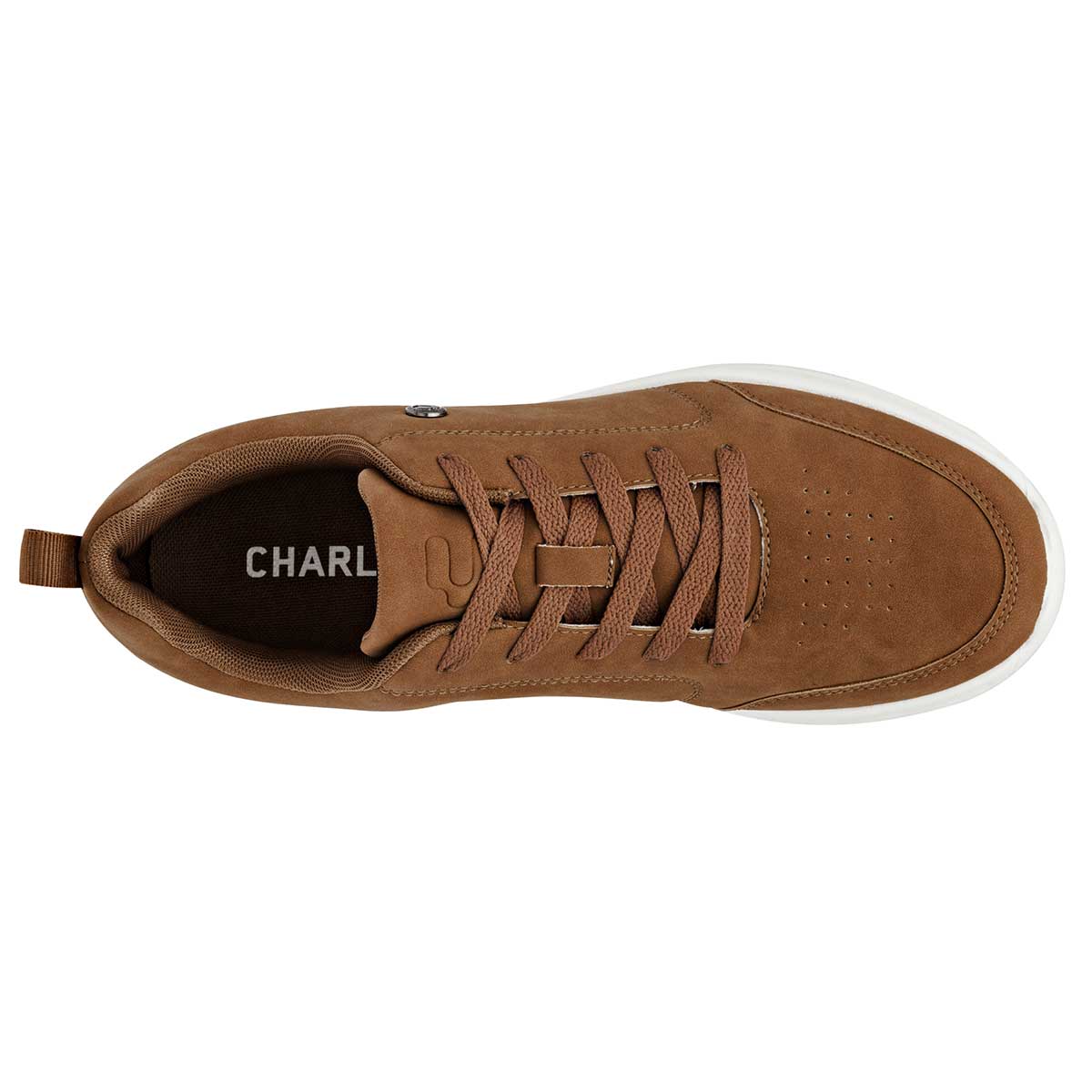 Tenis con Cordones Exterior Piel Sintética Color Camel Para Hombre De Charly