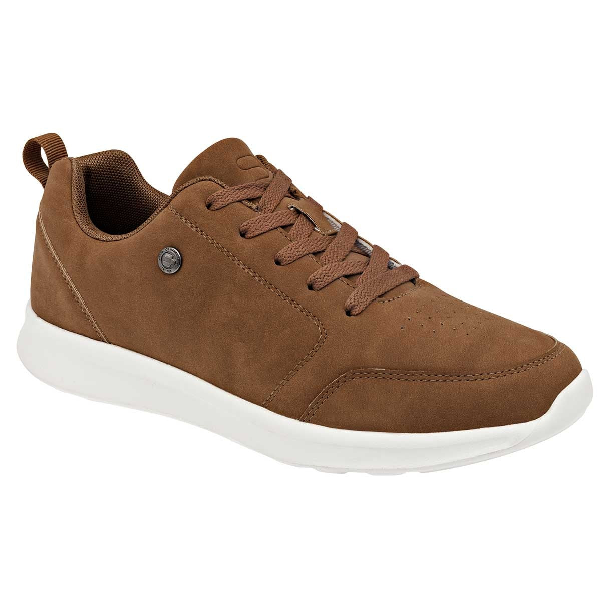 Tenis con Cordones Exterior Piel Sintética Color Camel Para Hombre De Charly