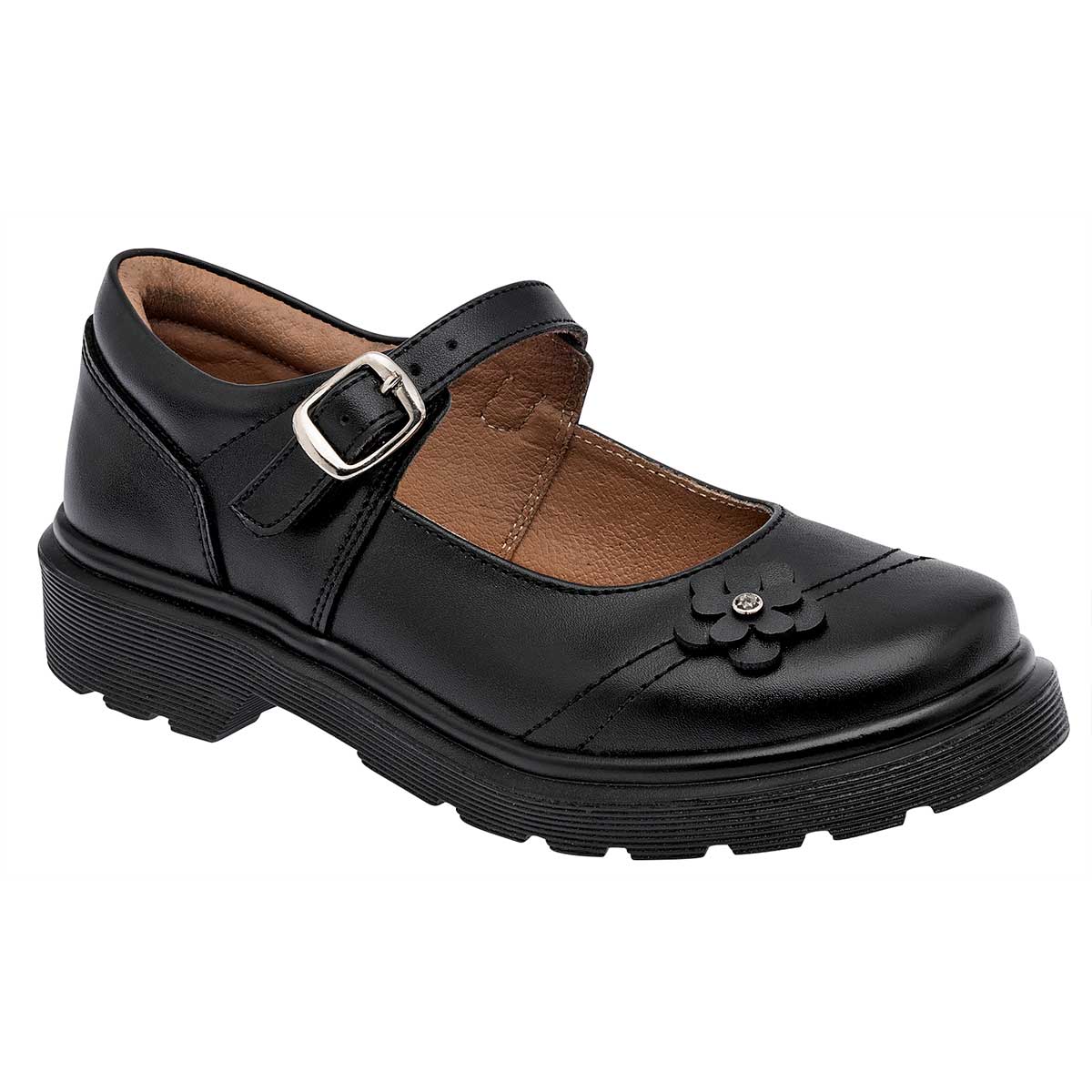 Zapato Mary Jane Exterior Piel sintética Color Negro Para Mujer De Durandin