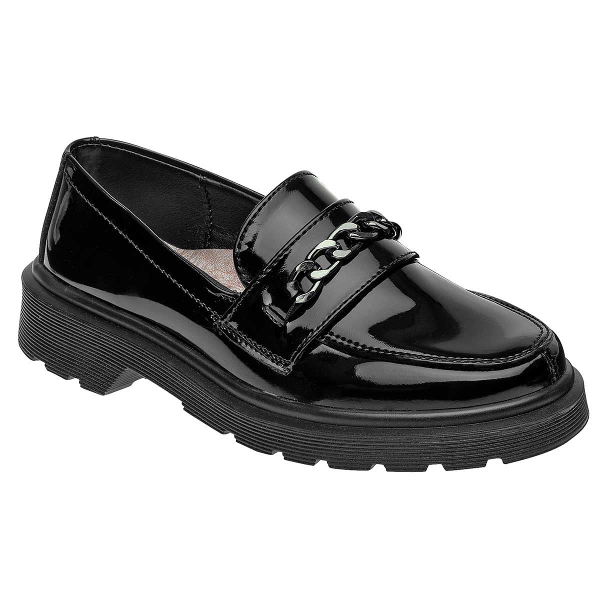 Mocasines Exterior Piel sintética Color Negro De Charol Para Mujer De Durandin