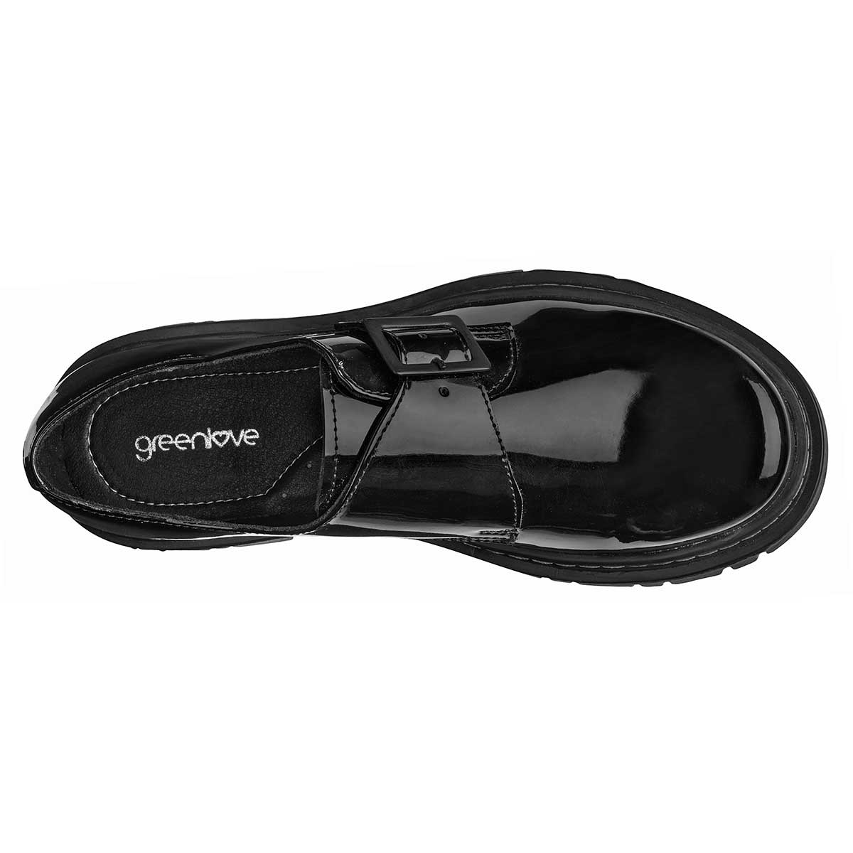 Mocasines Exterior Piel sintética Color Negro De Charol Para Mujer De Green Love