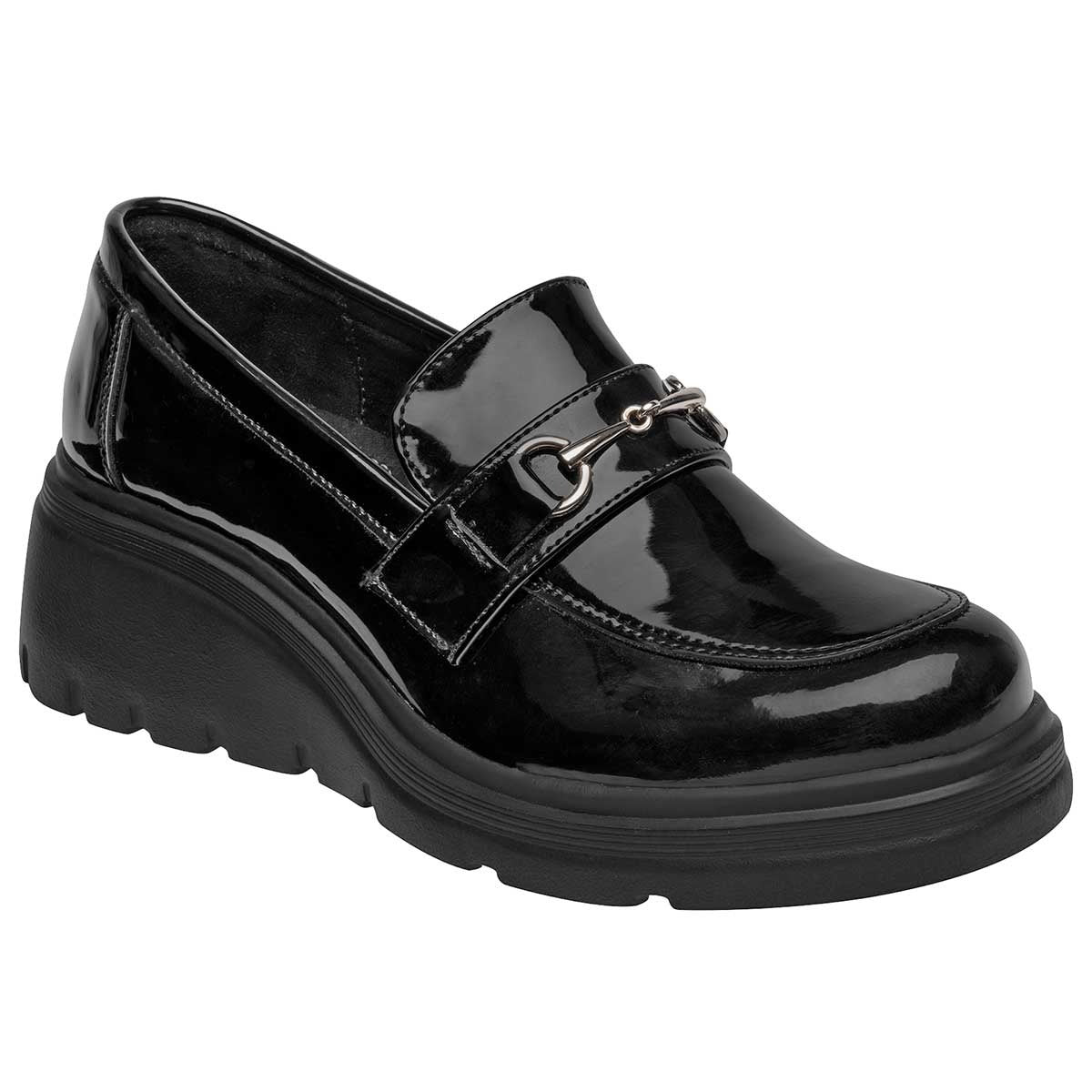 Mocasines Exterior Piel sintética Color Negro De Charol Para Mujer De Green Love