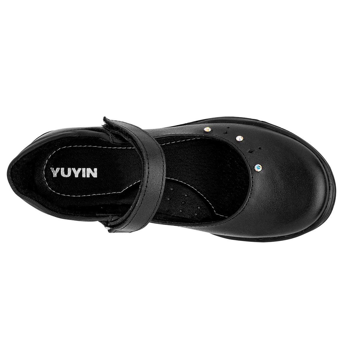 Zapato Mary Jane Exterior Piel Color Negro Para Mujer De Yuyin
