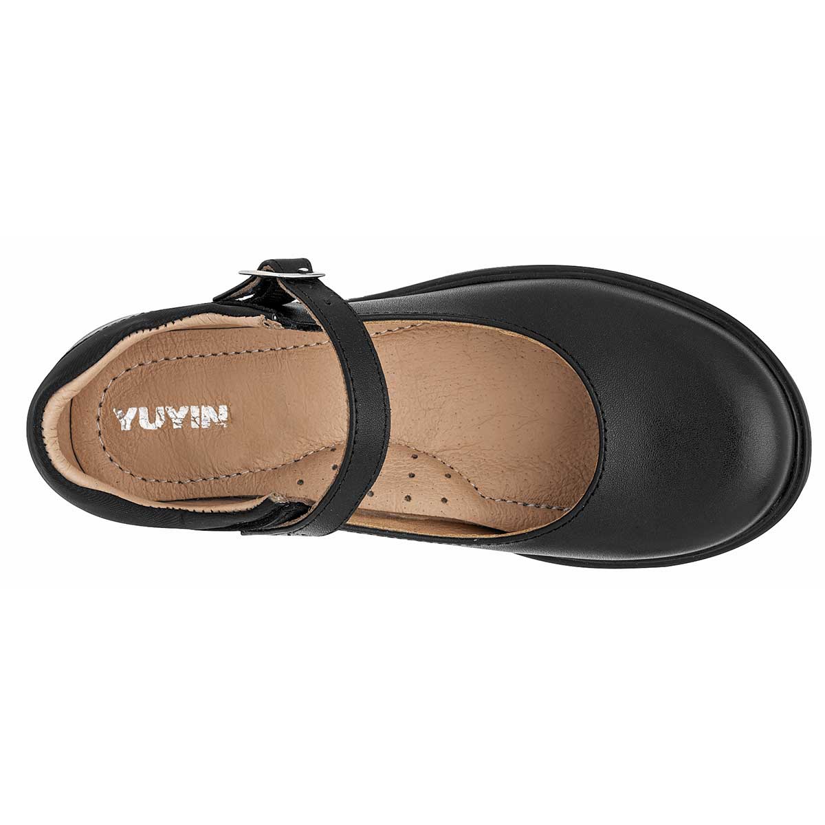 Zapato Mary Jane Exterior Piel Color Negro Para Mujer De Yuyin