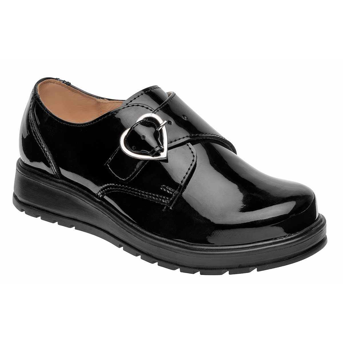 Mocasines Exterior Piel Color Negro De Charol Para Mujer De Yuyin