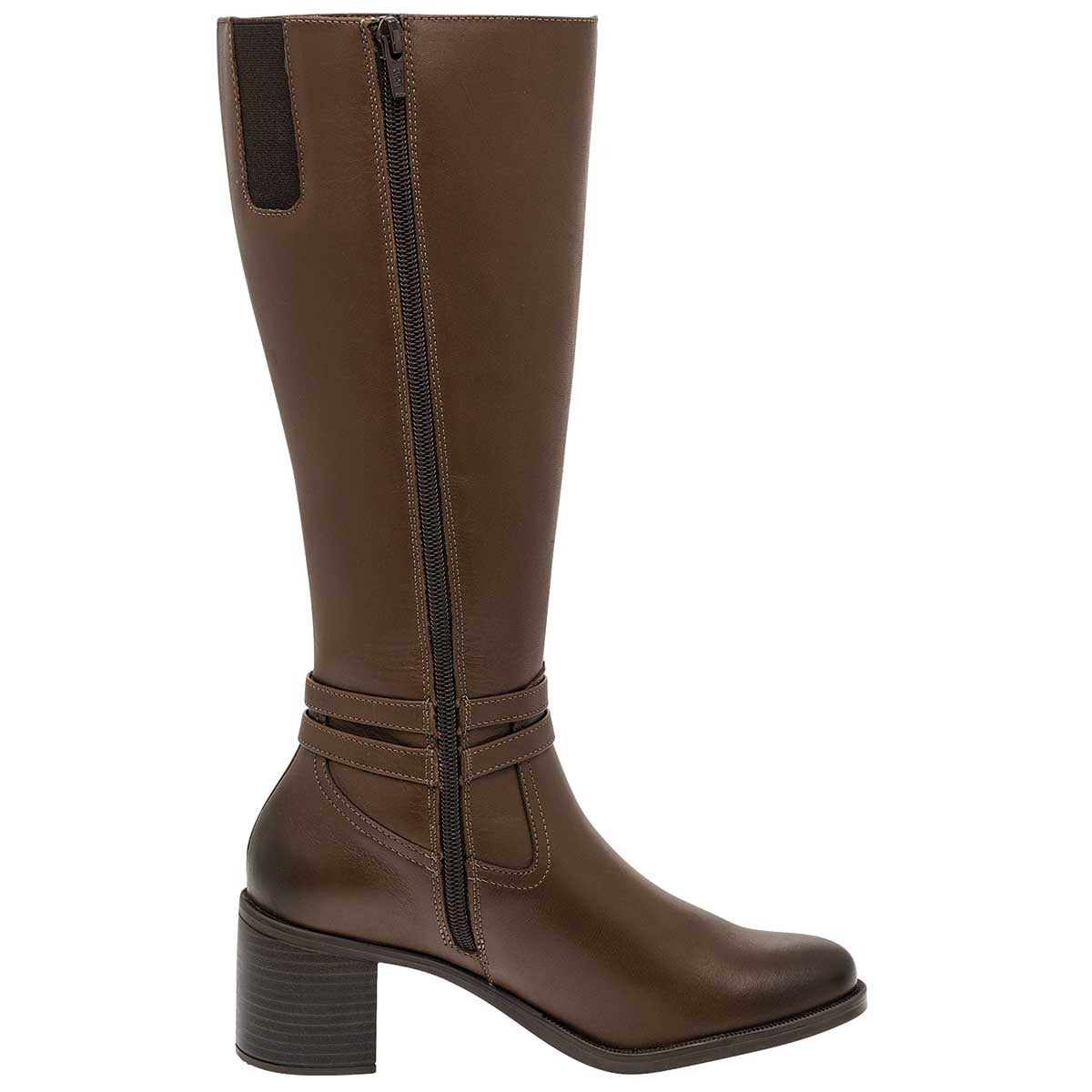 Botas altas Exterior Piel Color Café Para Mujer De Flexi