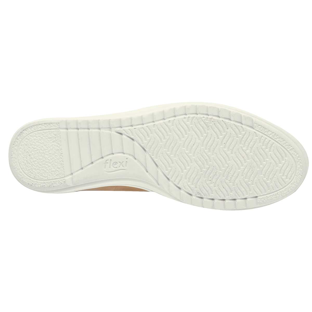 Mocasines Exterior Piel Color Beige  Para Mujer De Flexi