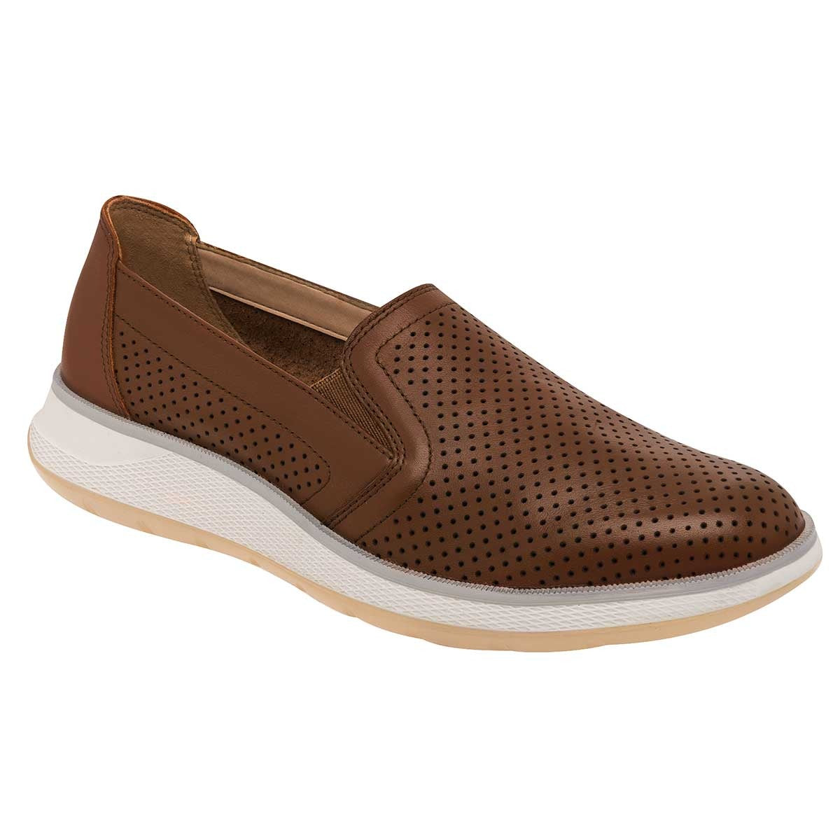 Mocasines Exterior Piel Color Camel Para Mujer De Flexi