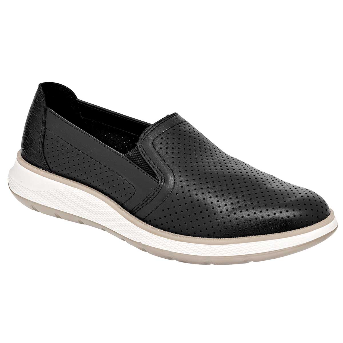 Mocasines Exterior Piel Color Negro Para Mujer De Flexi