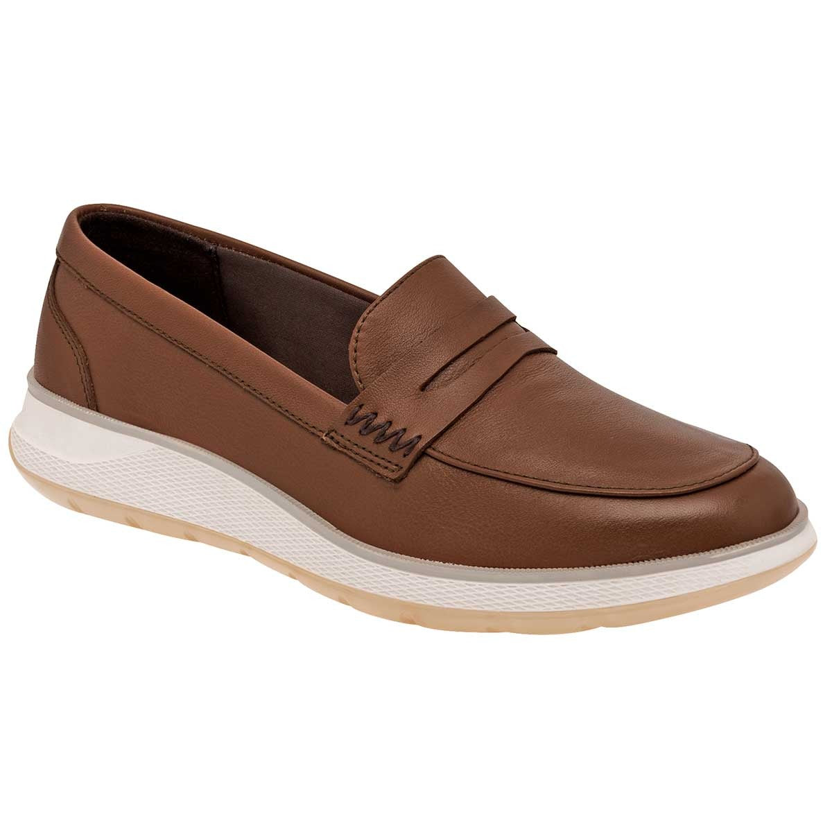 Mocasines Exterior Piel Color Camel Para Mujer De Flexi