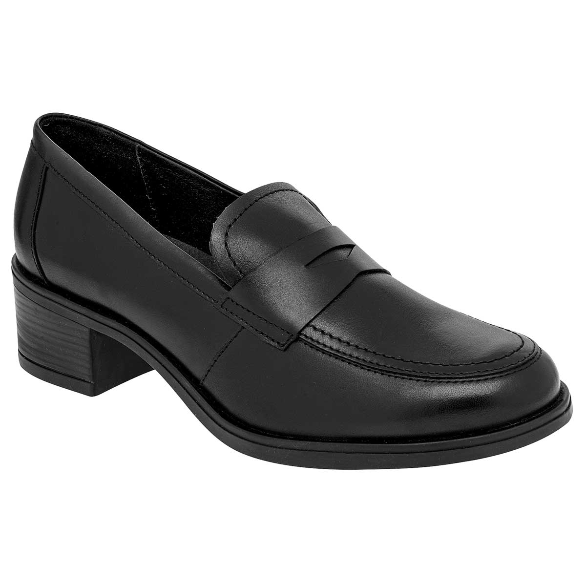 Zapato Conforf Exterior Piel Color Negro Para Mujer De Flexi