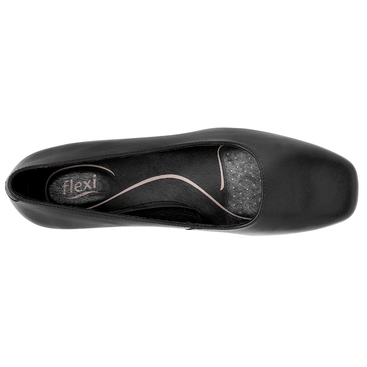 Zapato Conforf Exterior Piel Color Negro Para Mujer De Flexi