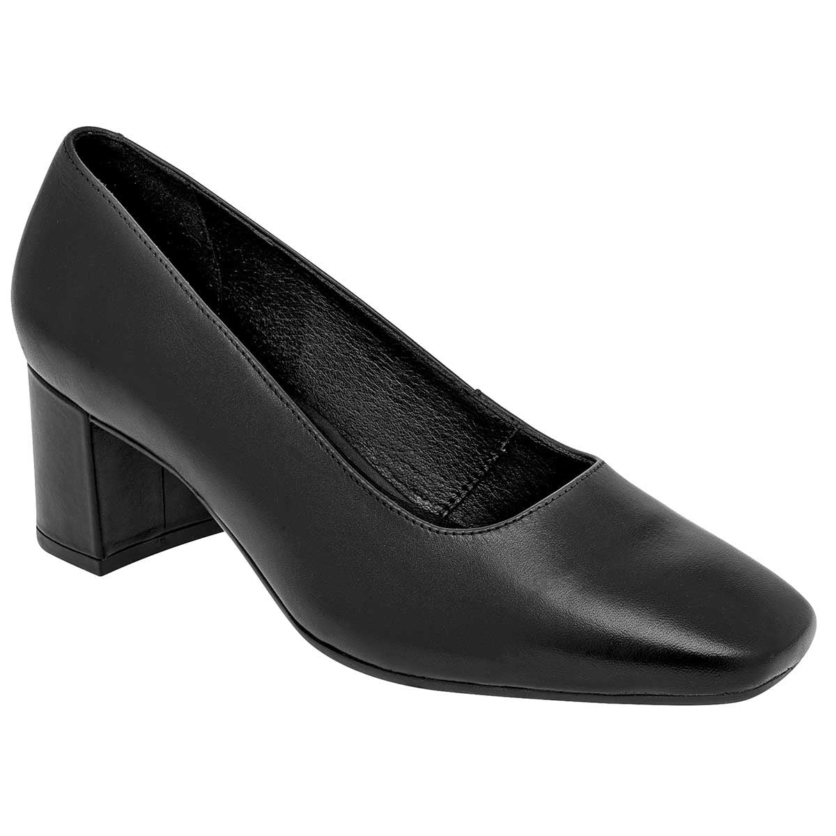 Zapato Conforf Exterior Piel Color Negro Para Mujer De Flexi