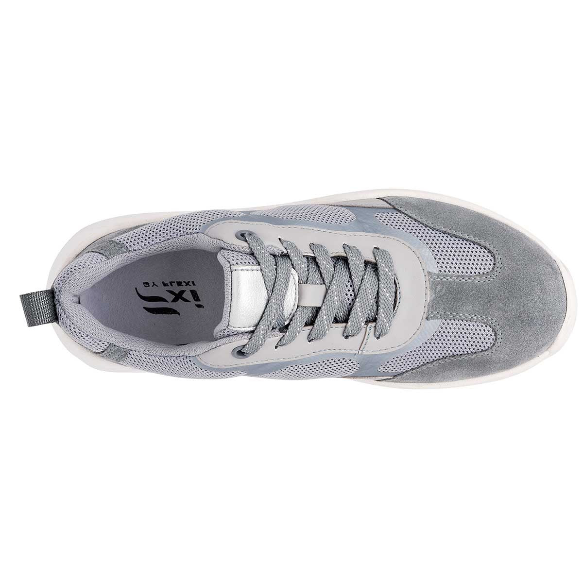 Tenis tipo deportivo Exterior Textil Color Gris Para Mujer De Flexi