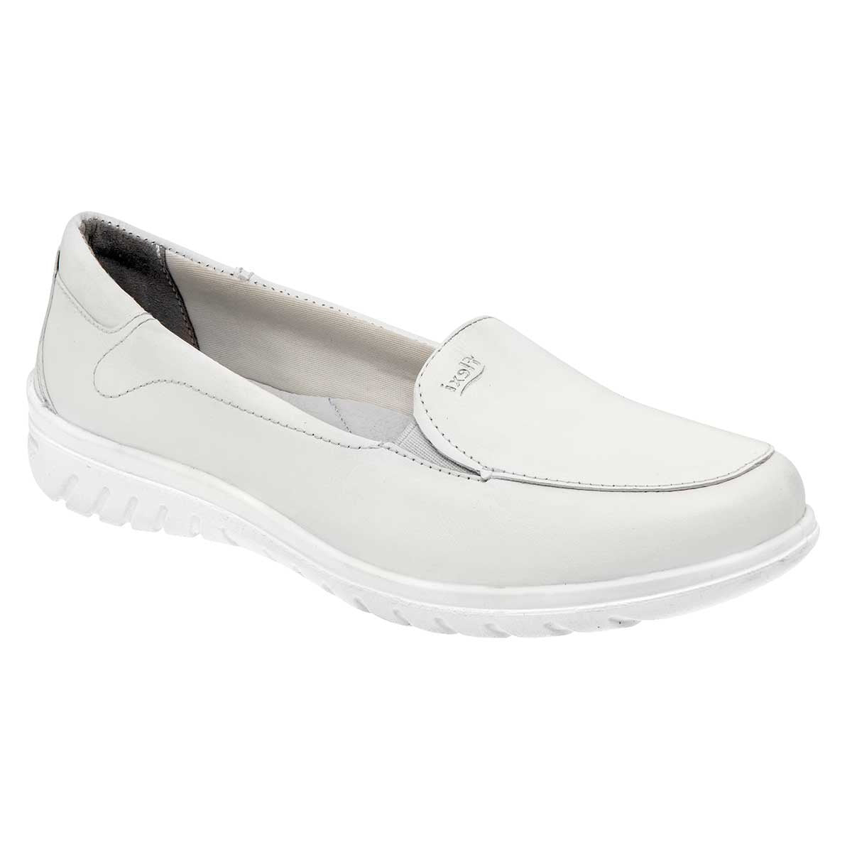 Zapato Confort Exterior Piel Color Blanco Para Mujer De Flexi