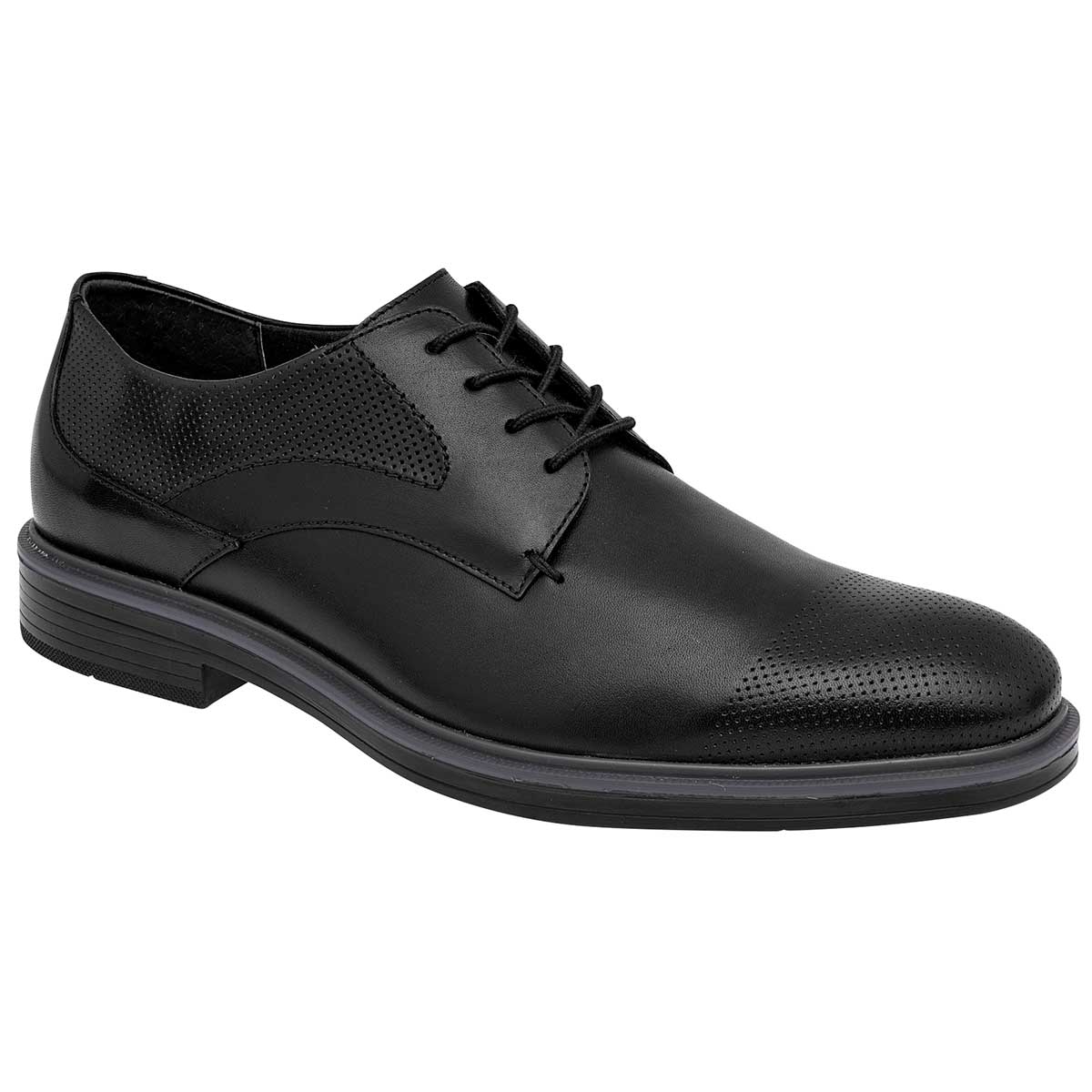 Zapato Oxfords Exterior Piel Color Negro Para Hombre De Flexi