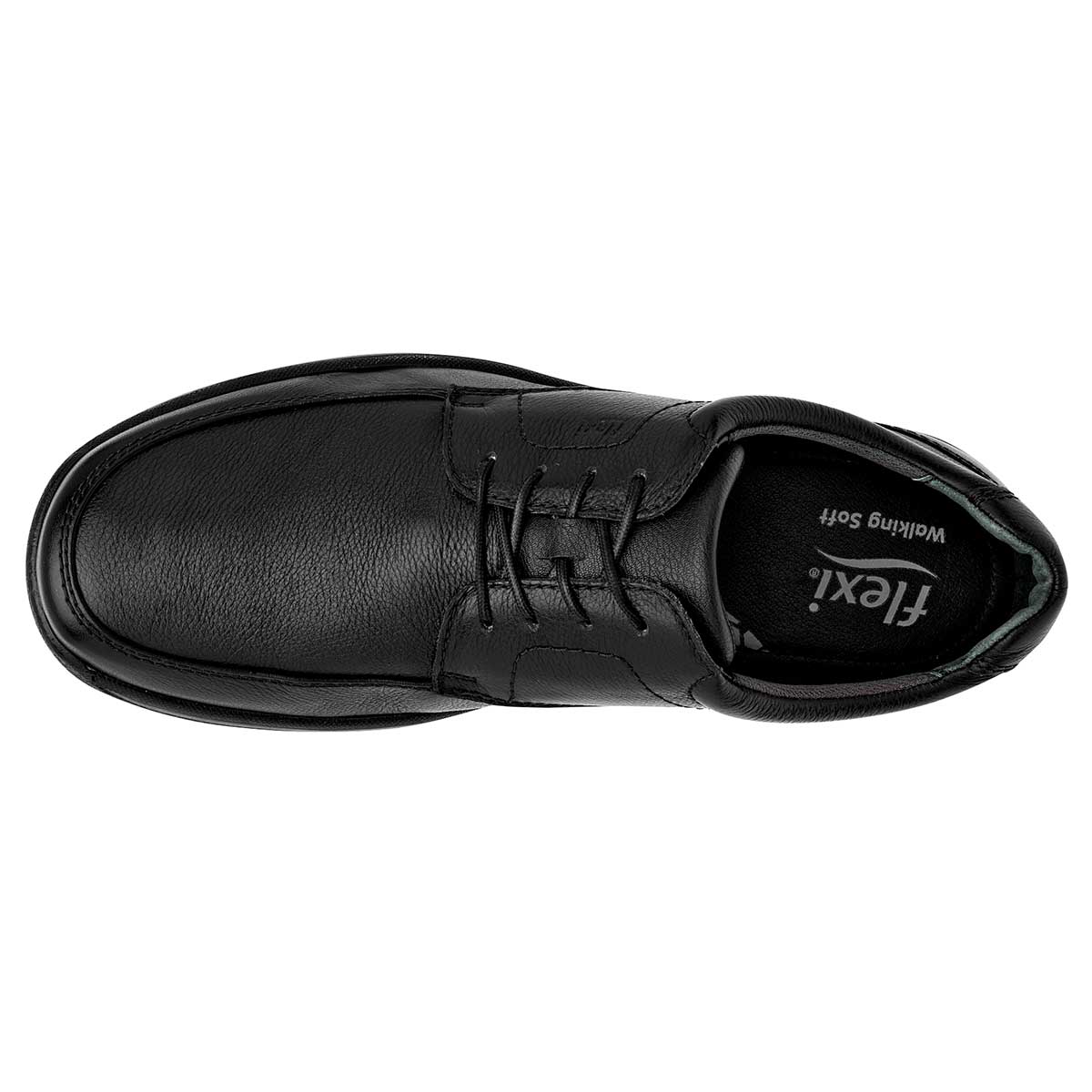 Zapato Zapato Confort Exterior Piel Color Negro Para Hombre De Flexi