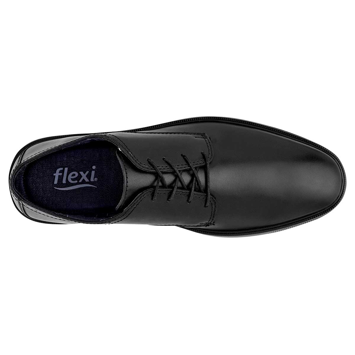 Zapato Oxfords Exterior Piel Color Negro Para Hombre De Flexi