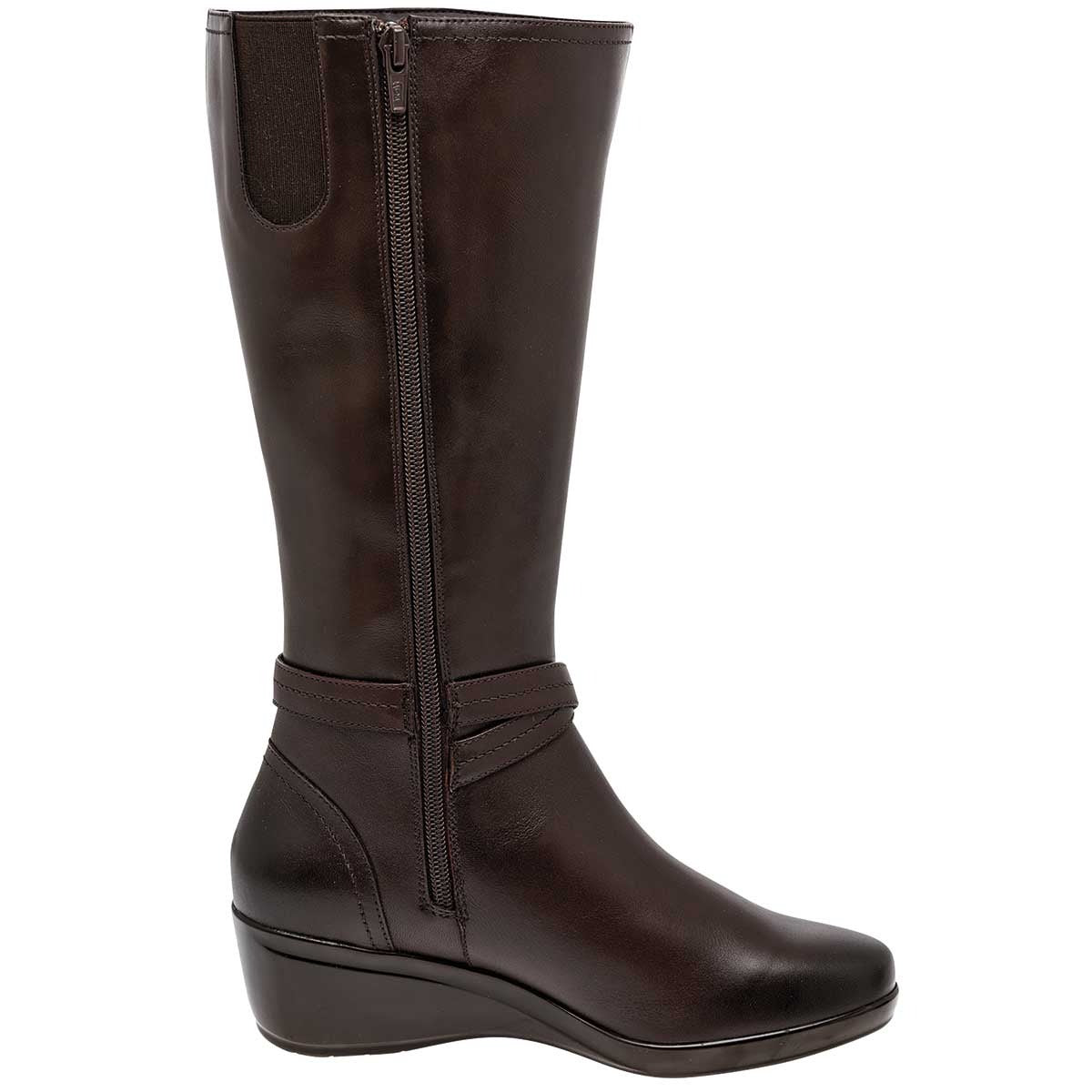 Botas altas Exterior Piel Color Café Para Mujer De Flexi