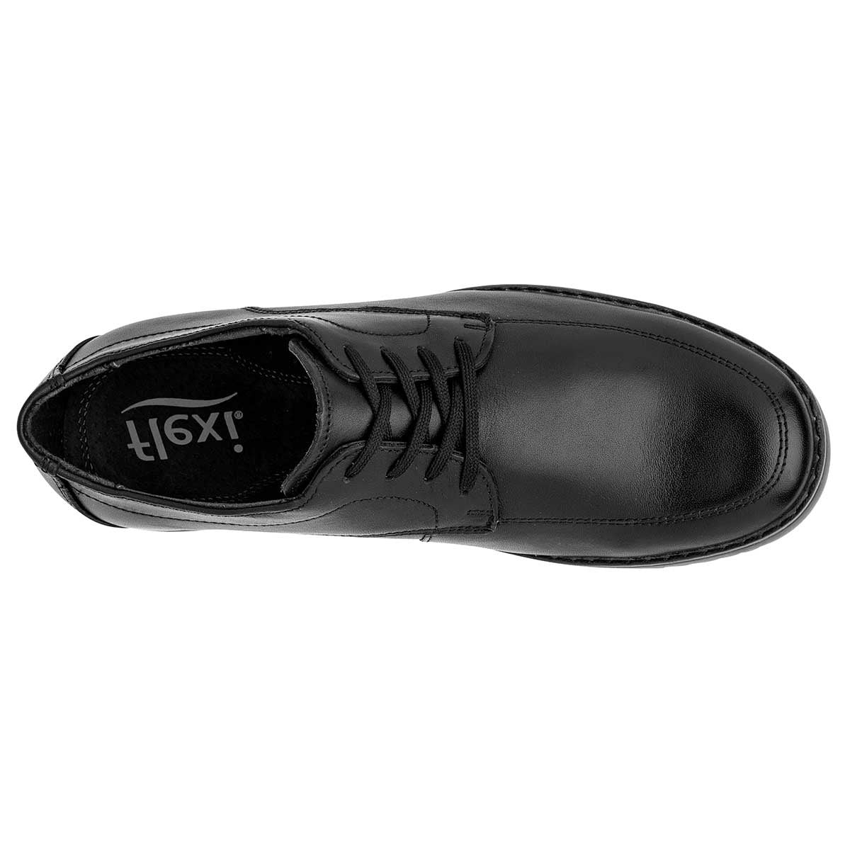 Zapato Oxfords Exterior Piel Color Negro Para Mujer De Flexi