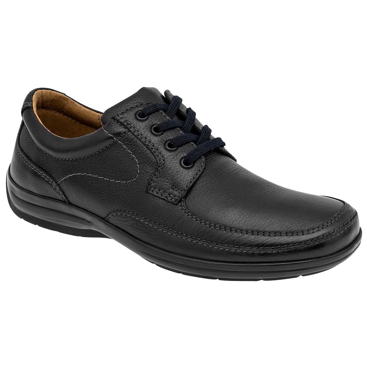 Zapato Zapato Confort Exterior Piel Color Negro Para Hombre De Flexi