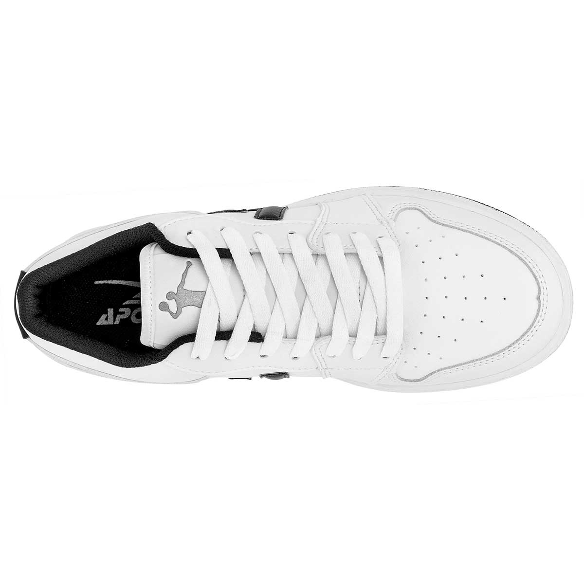 Tenis tipo deportivo Exterior Piel sintética Color Blanco Negro Para Mujer De Apoort