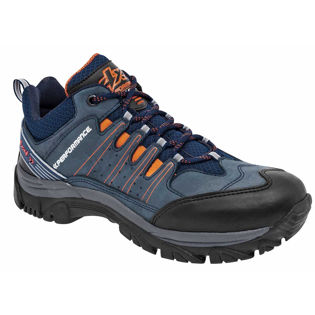 Zapato Senderismo Exterior Piel Sintética Color Marino Con Negro Para Hombre De 4x4