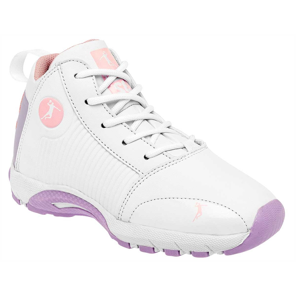 Tenis Para Basquet Exterior Piel sintética Color Blanco Para Mujer De Apoort