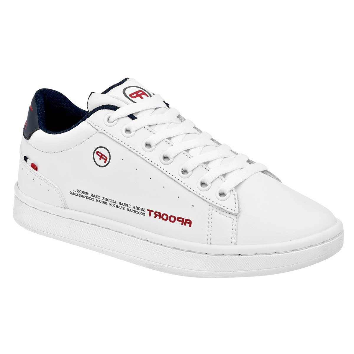 Tenis tipo deportivo Exterior Piel sintética Color Blanco Con Marino Para Mujer De Apoort