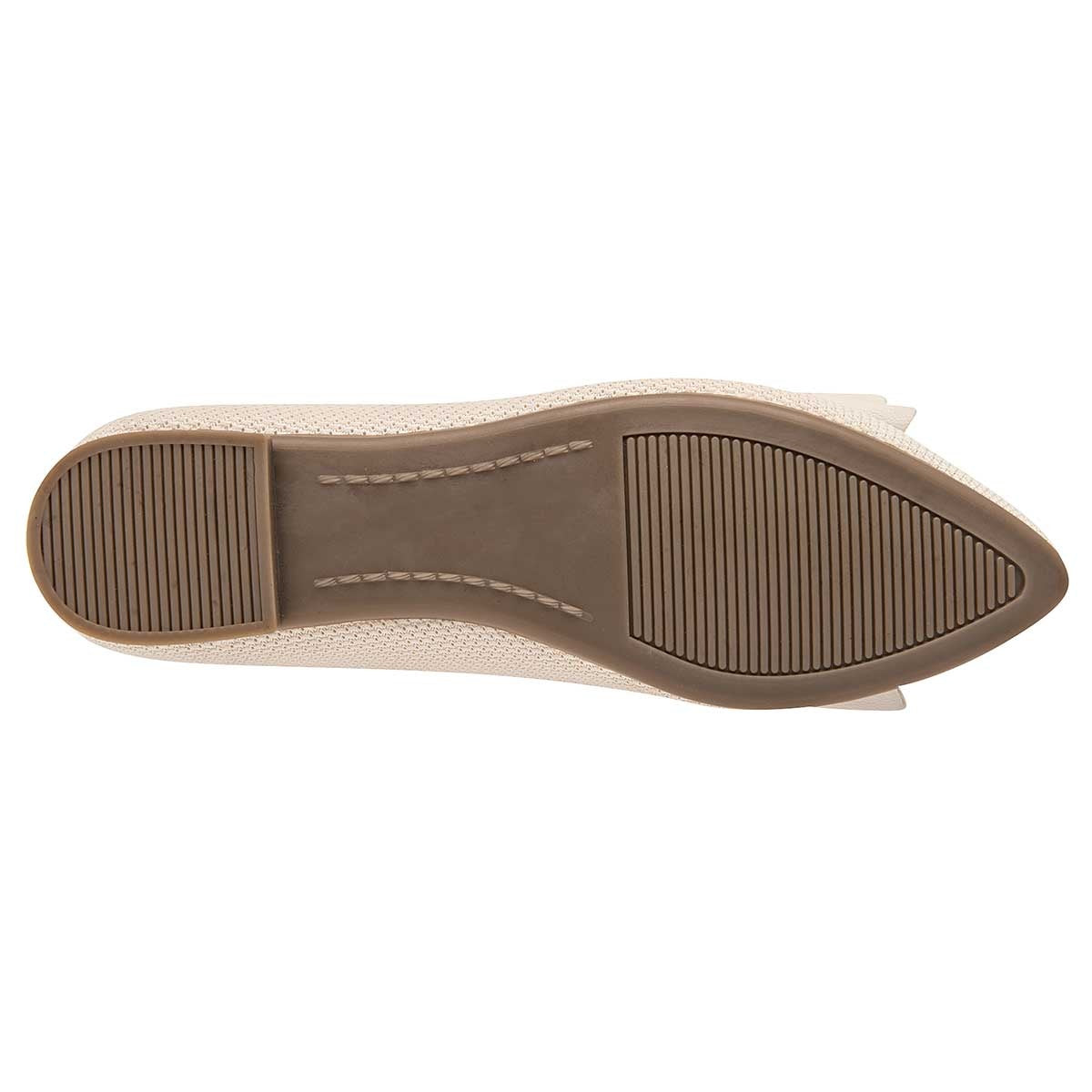 Flats puntales Exterior Textil Color Blanco Para Mujer De Moramora