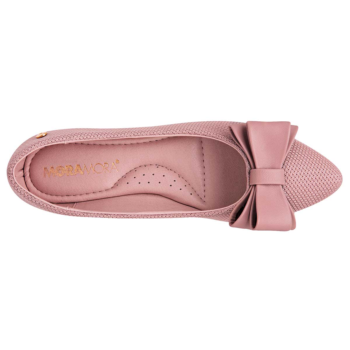 Flats puntales Exterior Textil Color Rosa Para Mujer De Moramora