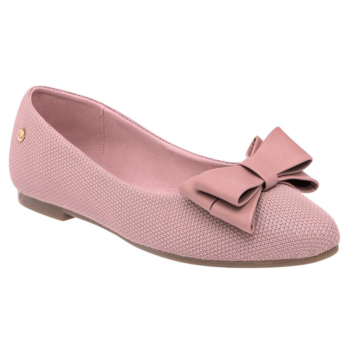 Flats puntales Exterior Textil Color Rosa Para Mujer De Moramora