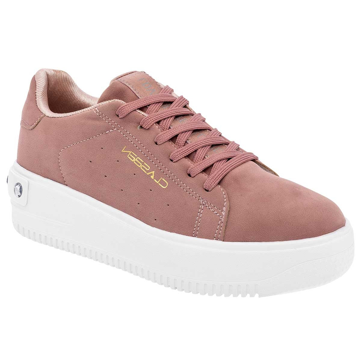 Tenis tipo deportivo Exterior Textil Color Rosa Para Mujer De Clasben