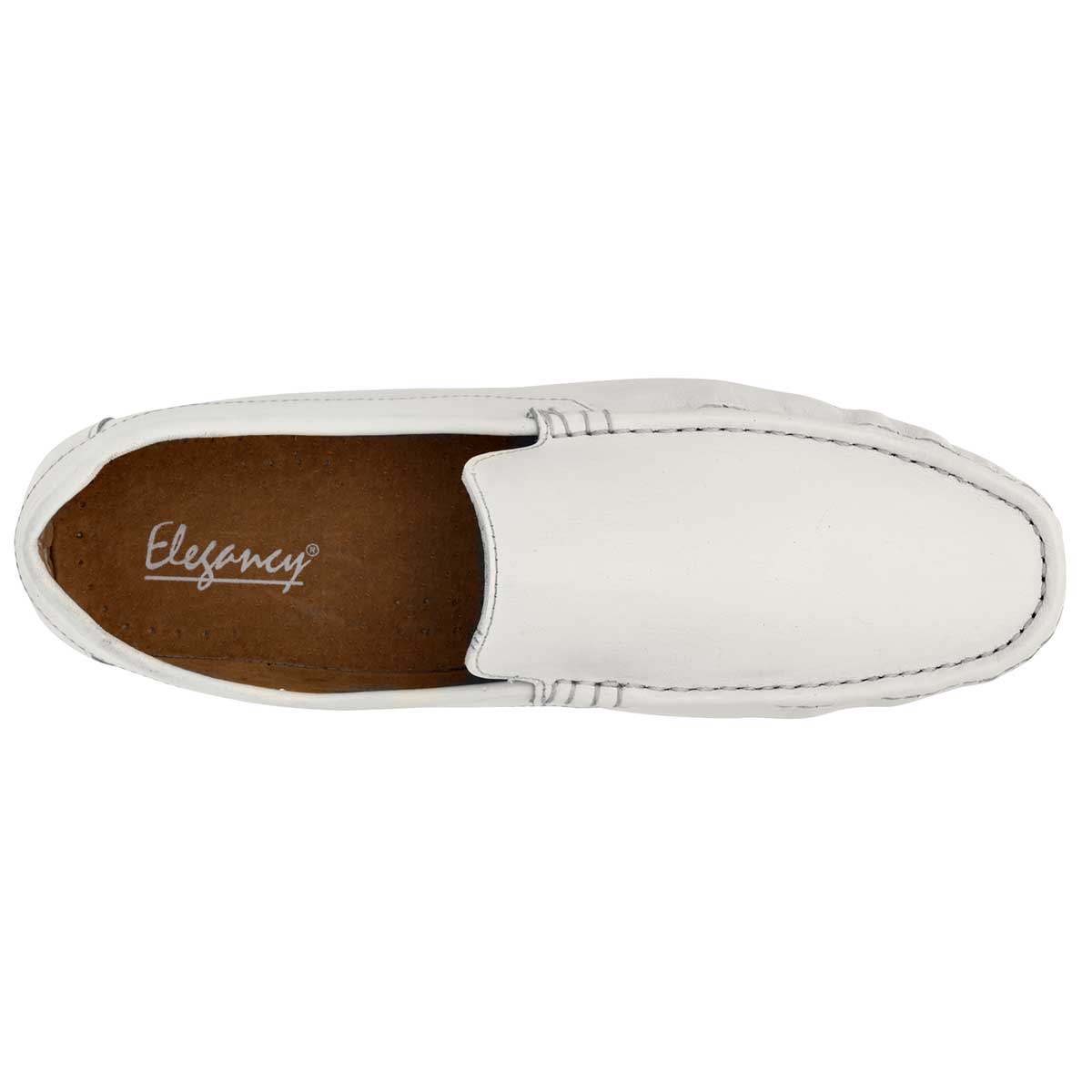 Mocasines Exterior Piel Color Blanco Para Hombre De Elegancy