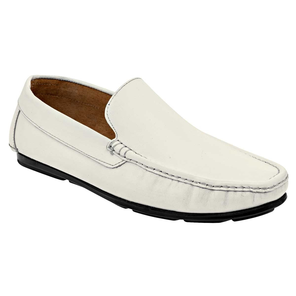 Mocasines Exterior Piel Color Blanco Para Hombre De Elegancy