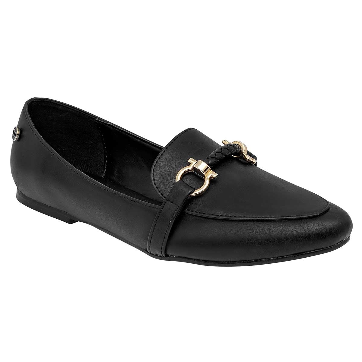 Flats puntales Exterior Piel sintética Color Negro Para Mujer De Lady One