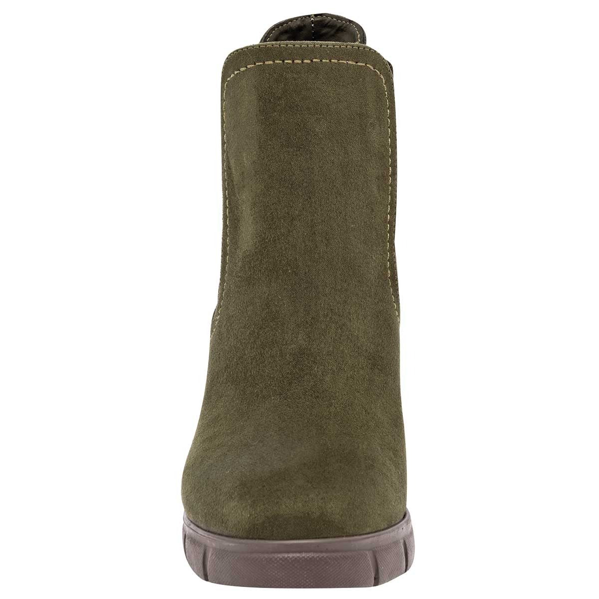 Botín con tacón Exterior Textil Color Verde Para Mujer De RBCOLLECTION