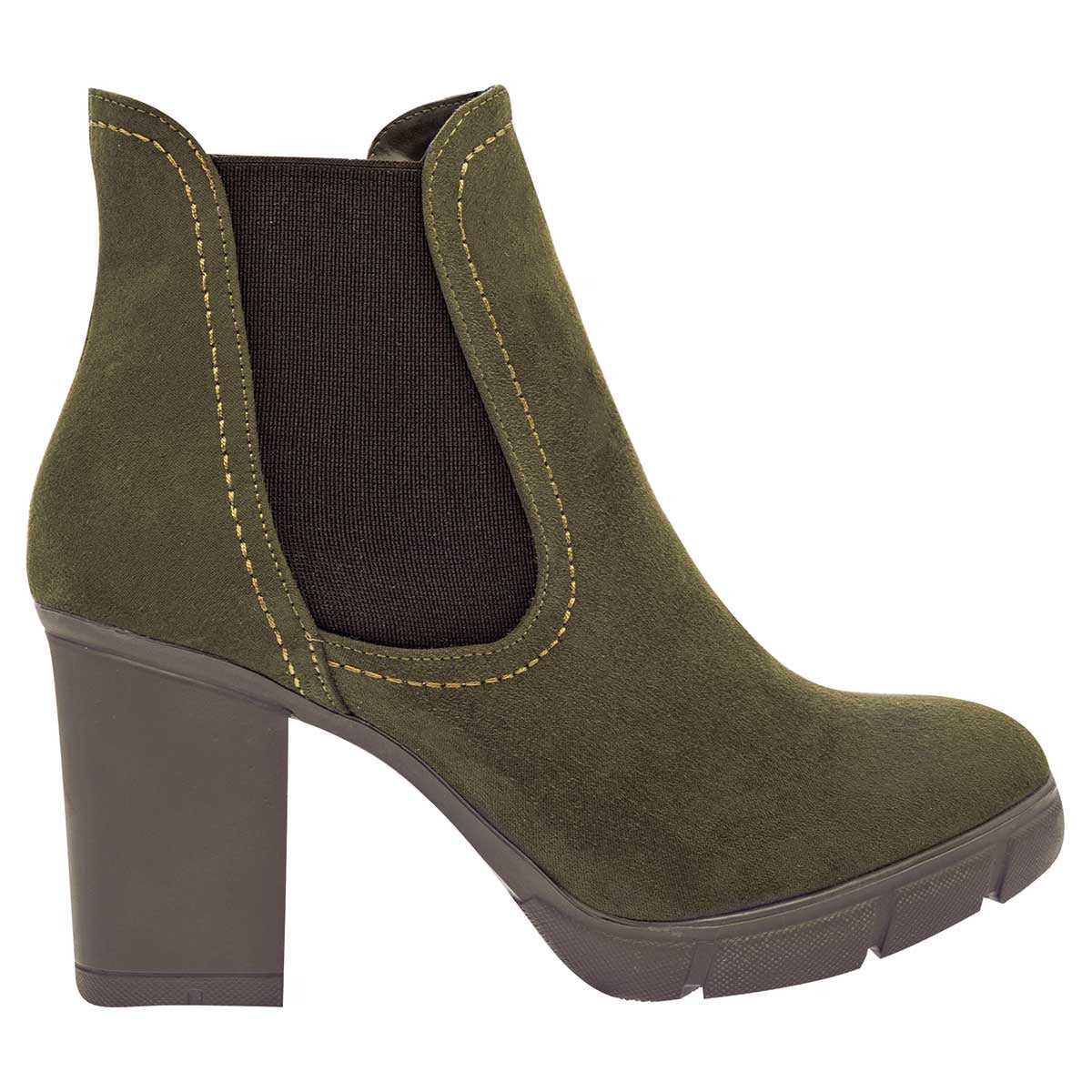 Botín con tacón Exterior Textil Color Verde Para Mujer De RBCOLLECTION