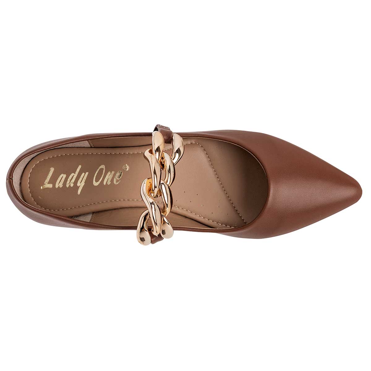 Flats puntales Exterior Piel sintética Color Camel Para Mujer De Lady One