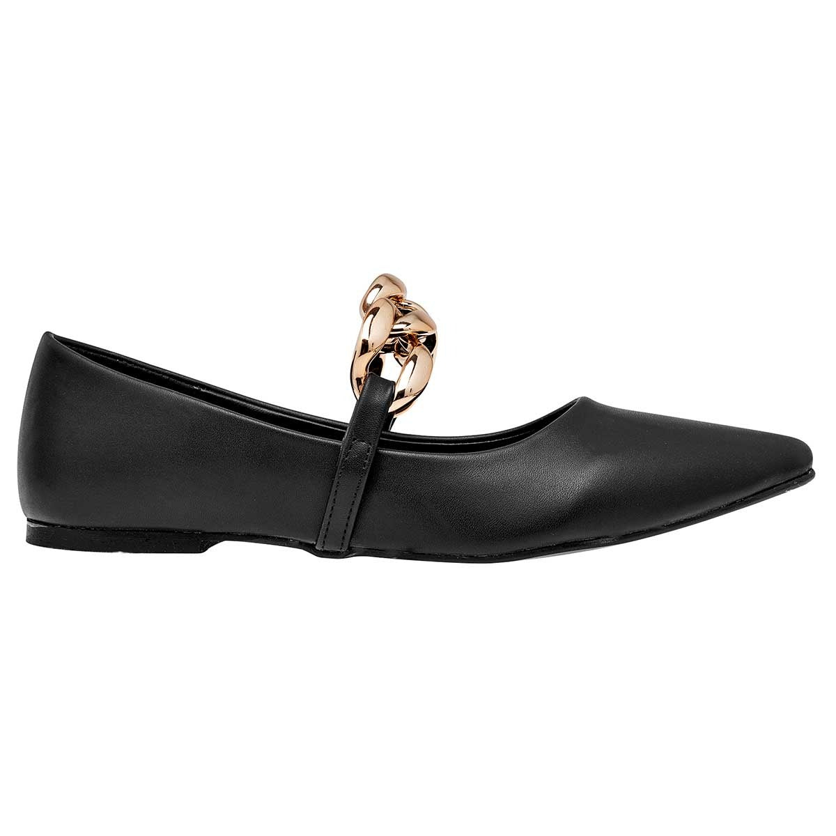 Flats puntales Exterior Piel sintética Color Negro Para Mujer De Lady One