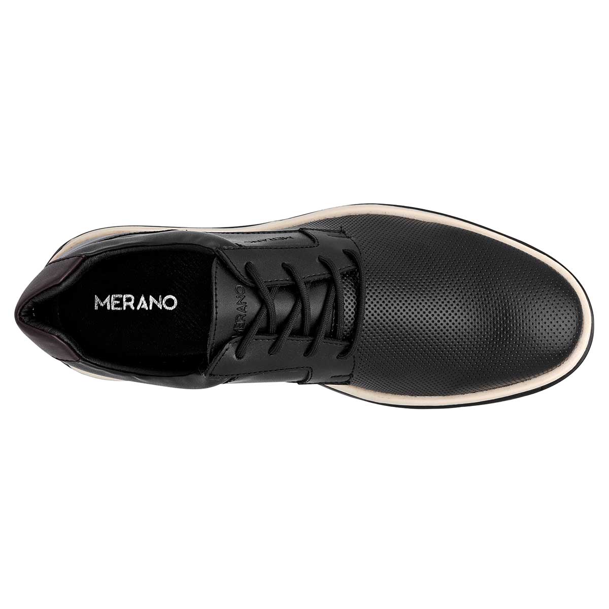 Zapato Oxfords Exterior Piel Sintética Color Negro Para Hombre De Merano