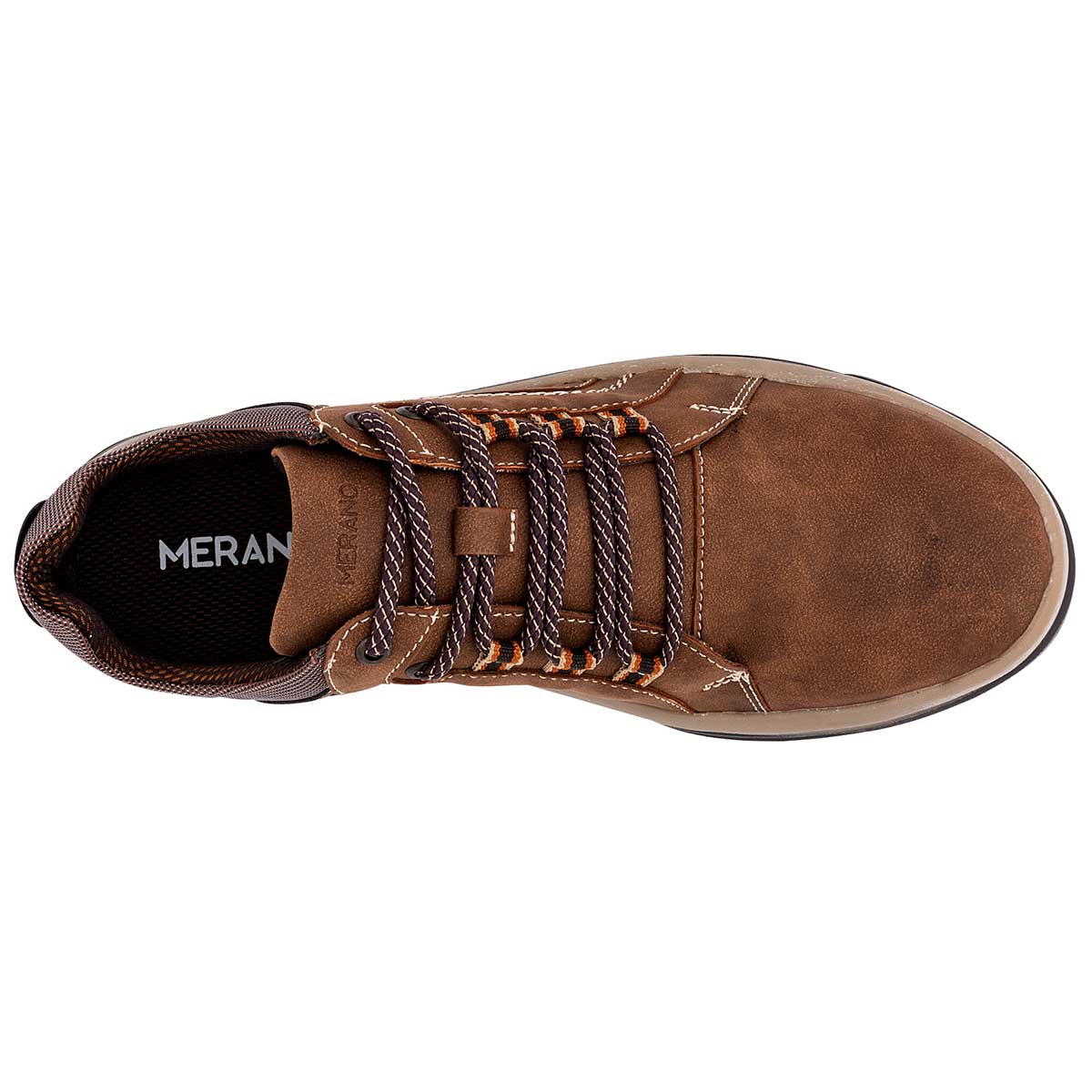 Zapato Senderismo Exterior Piel Sintética Color Camel Con Café Para Hombre De Merano
