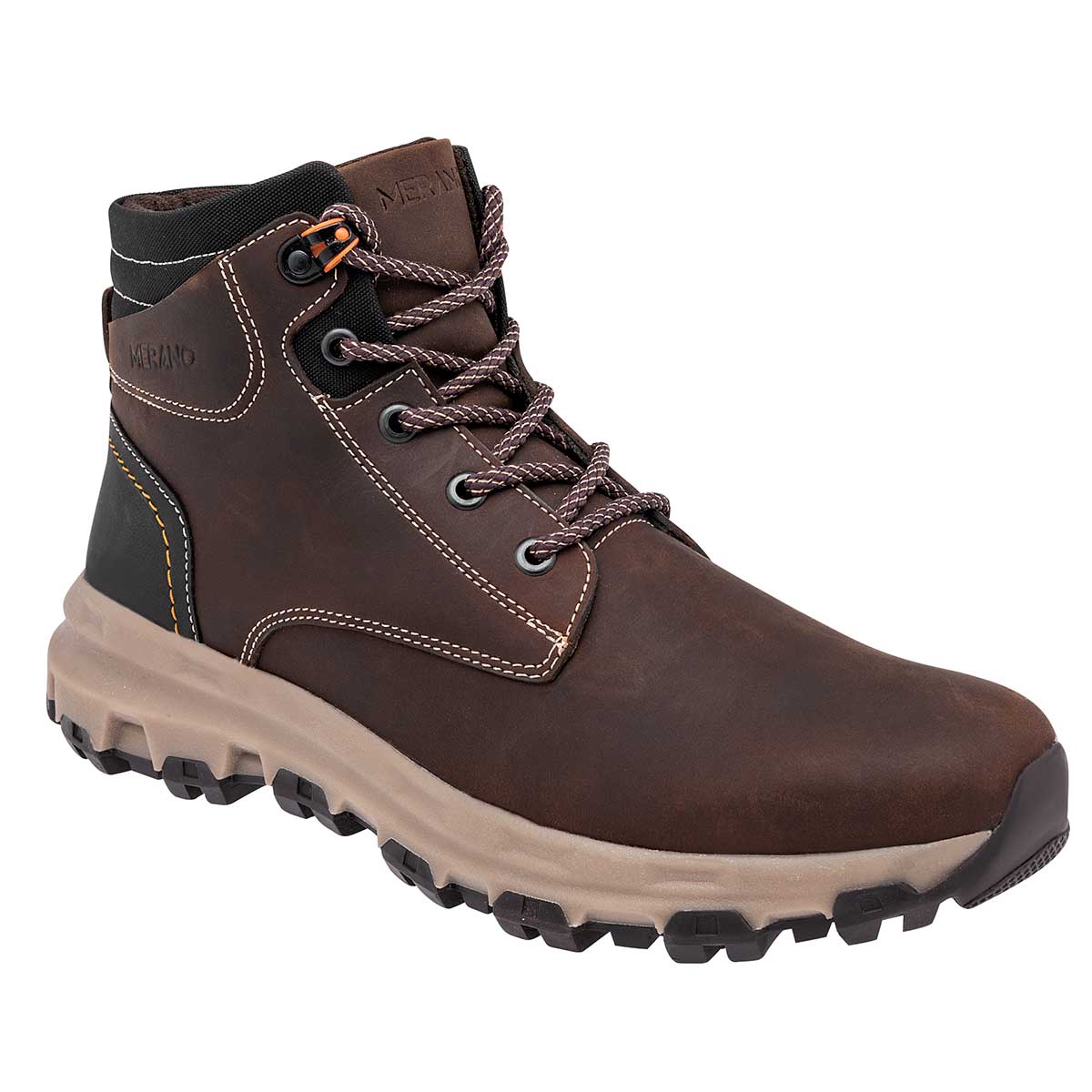 Botas casuales Exterior Piel Sintética Color Café Con Negro Para Hombre De Merano