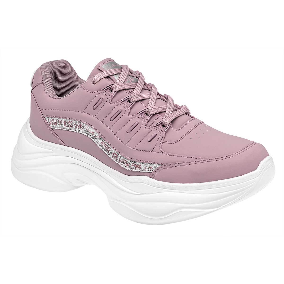 Tenis tipo deportivo Exterior Piel sintética Color Lila Para Mujer De Clasben