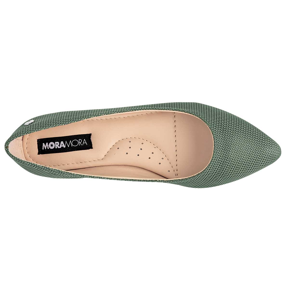 Flats clásicas Exterior Textil Color Olivo Para Mujer De Moramora