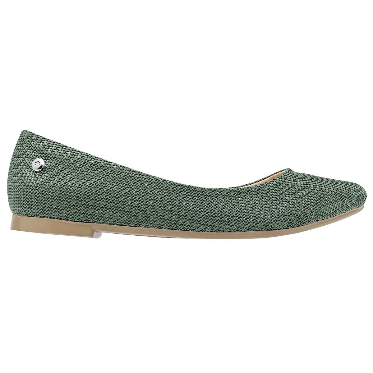 Flats clásicas Exterior Textil Color Olivo Para Mujer De Moramora